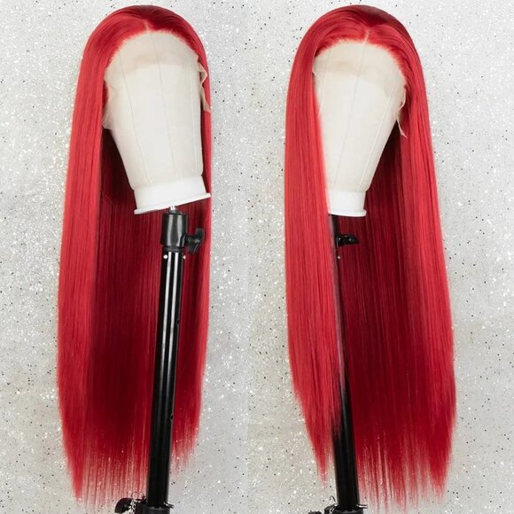 Straight 13x3 Lace Front Wig-Red Wig - Picture 1 of 1